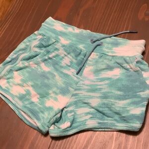 Athleta Girl Aqua Tie-Dye Athletic Shorts